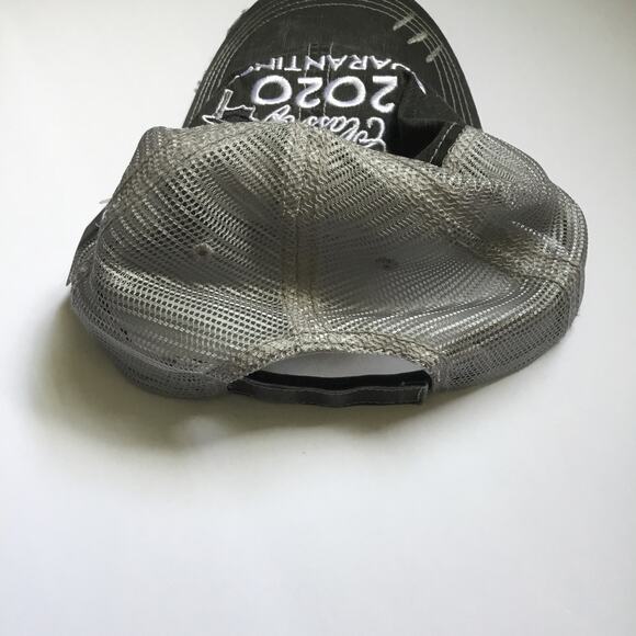 New Class of 2020 Quarantined Baseball Cap Trucker Hat Embroidered Gray White - Picture 3 of 5